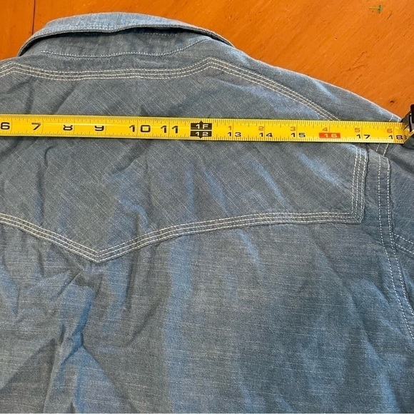 Howe Denim Chambray Western Work Button Down Shirt Sz XL - Picture 11 of 11